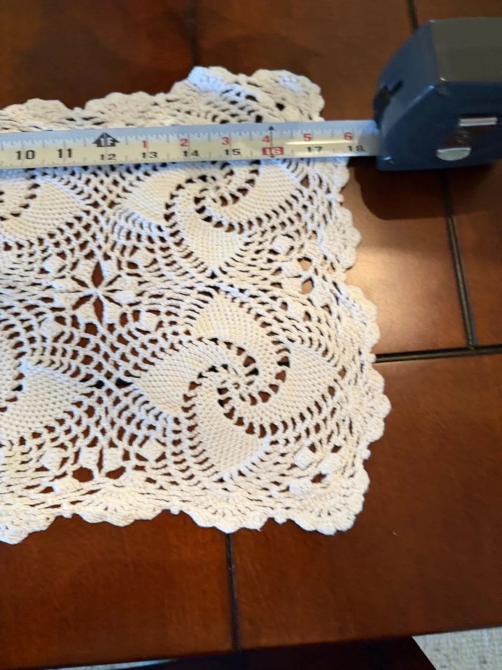 Handmade White Crochet Placemats for Twelve